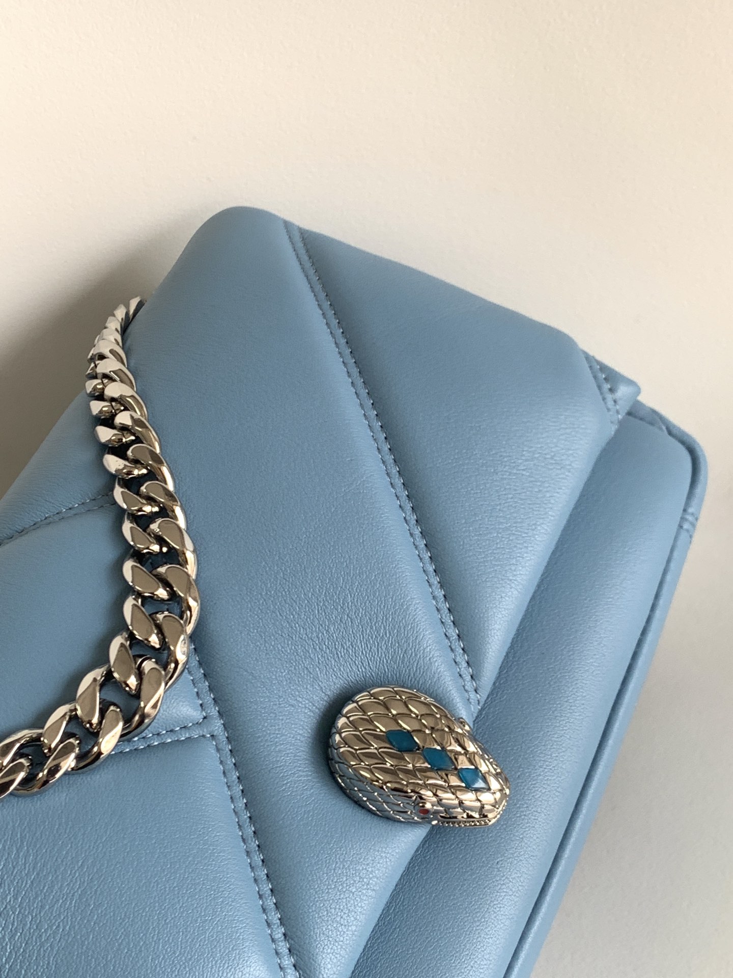 Bvlgari Serpenti Cabochon Crossbody Bag Blue